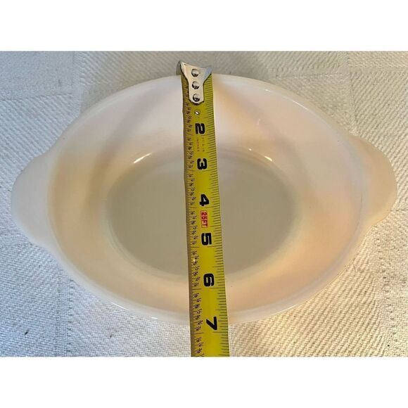 Vintage Pyrex FIRE KING Peach Lusterware 1-1/2 Qt. Casserole Dish #467 READ - Picture 14 of 16